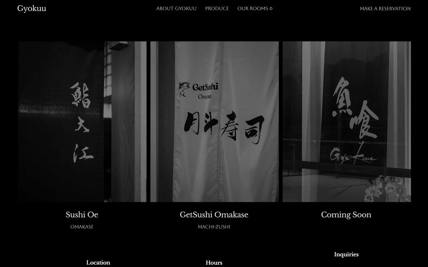 Gyokuu website, built by GTM Engine